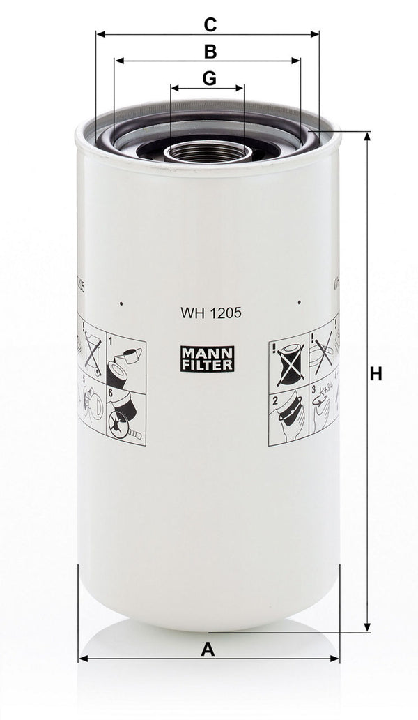 MANN-FILTER W H 1205 Hidrolik