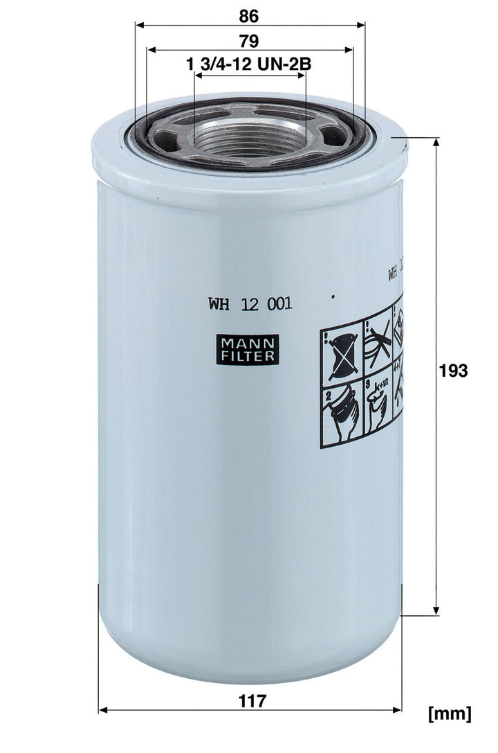 MANN-FILTER W H 12 001 Hidrolik