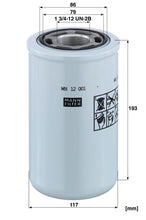 MANN-FILTER W H 12 001 Hidrolik