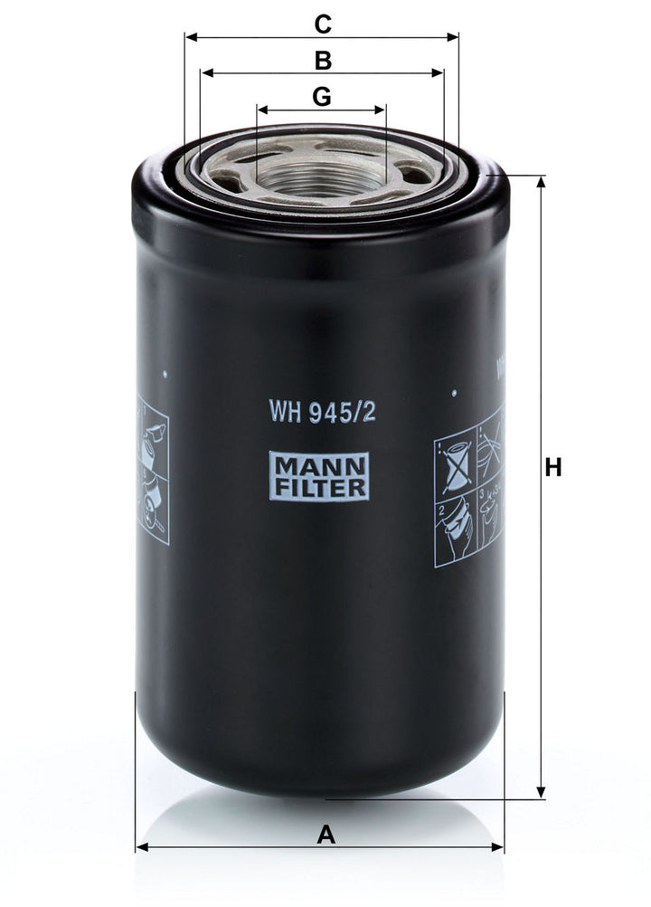 MANN-FILTER W H 945/2 Hidrolik