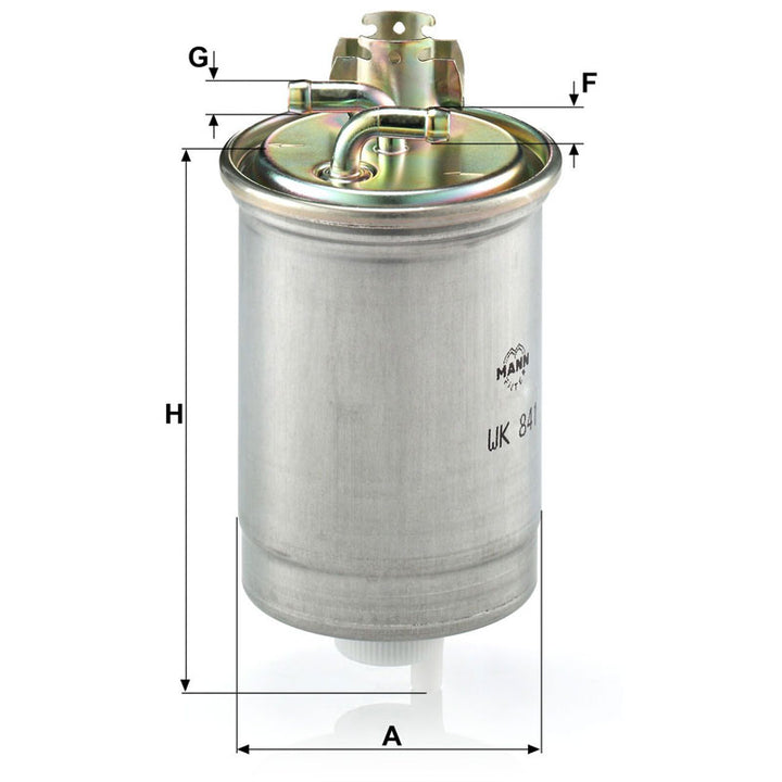 MANN-FILTER WK 841 Yakıt Filtresi - VW, SEAT ve Skoda Modelleri İçin Premium Koruma