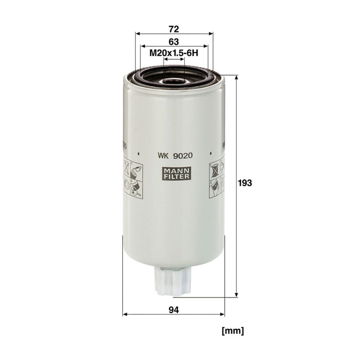 MANN-FILTER WK 9020 X Yakıt Filtresi