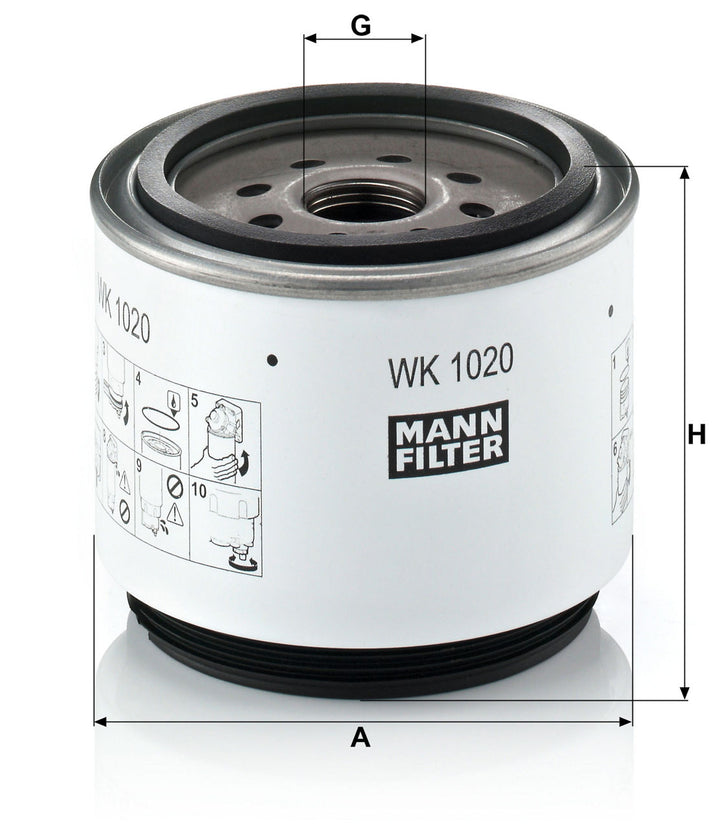 MANN-FILTER WK 1020 x Yakıt Filtresi