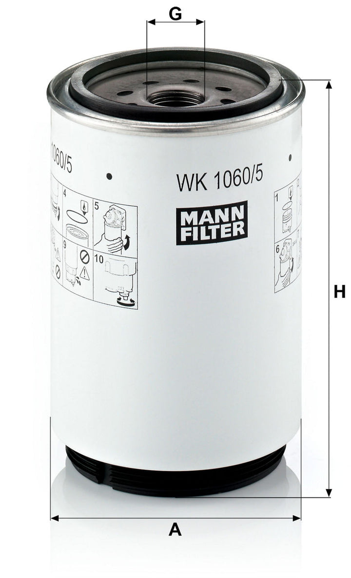 MANN-FILTER WK 1060/5 x Yakıt Filtresi | Isuzu