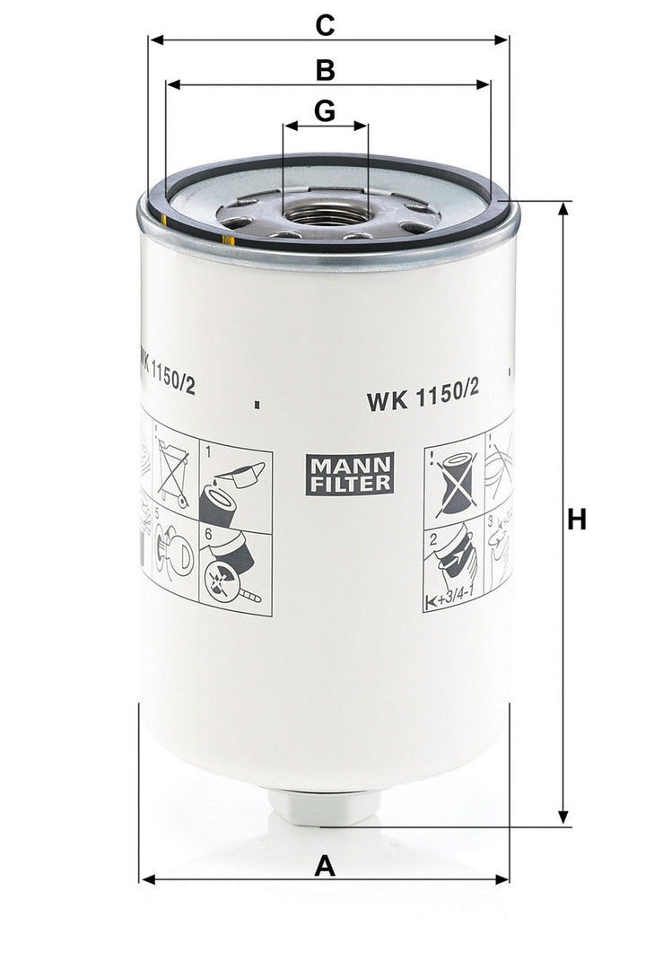 MANN-FILTER WK 1150/2 Yakıt Filtresi