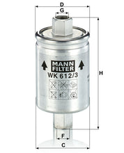 MANN-FILTER WK 612/3 Yakıt Filtresi | Mini Rover Mini, Bogdan 2110