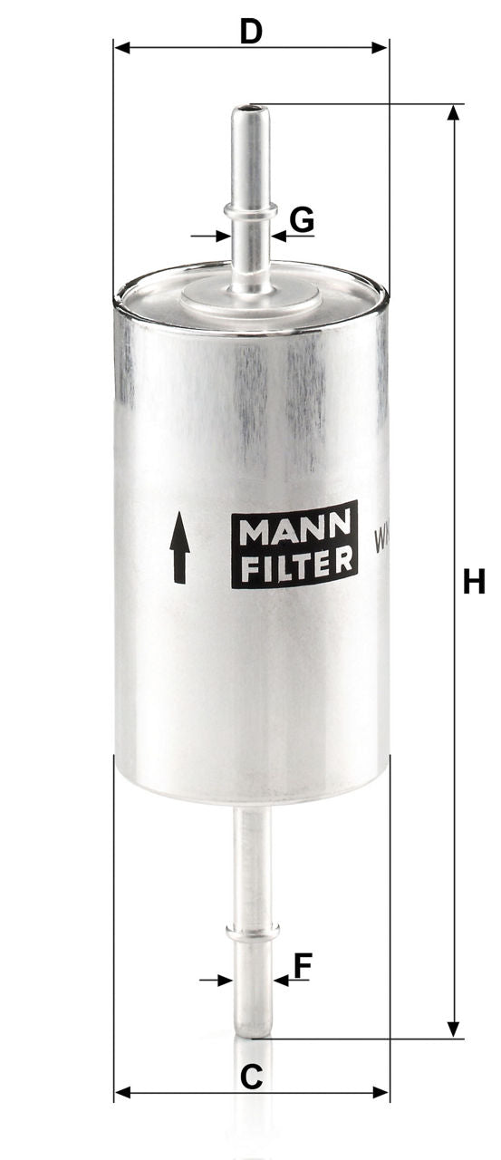 MANN-FILTER WK 614/46 Yakıt Filtresi | Ford C-Max II, Grand, Volvo C30