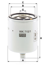 MANN-FILTER WK 715/1 x Yakıt Filtresi