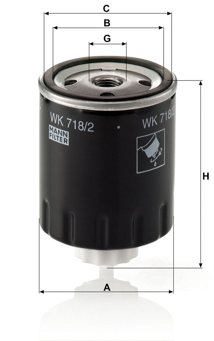 MANN-FILTER WK 718/2 Yakıt Filtresi | Renault Espace III / Gr
