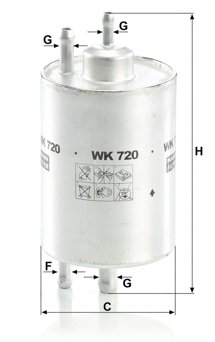 MANN-FILTER WK 720 Yakıt Filtresi | Mercedes C-Klasse