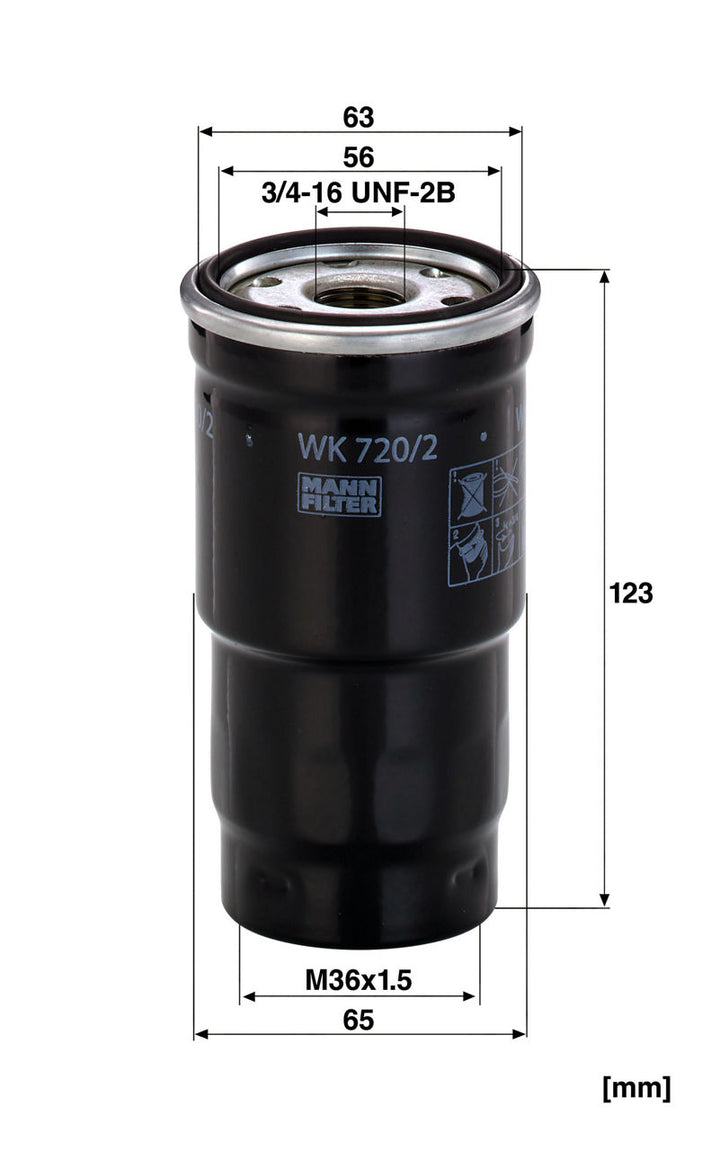 MANN-FILTER WK 720/2 x Yakıt Filtresi | Toyota, Mazda, Subaru