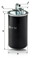 MANN-FILTER WK 722/1 Yakıt Filtresi | Dodge Avenger, Jeep Compass