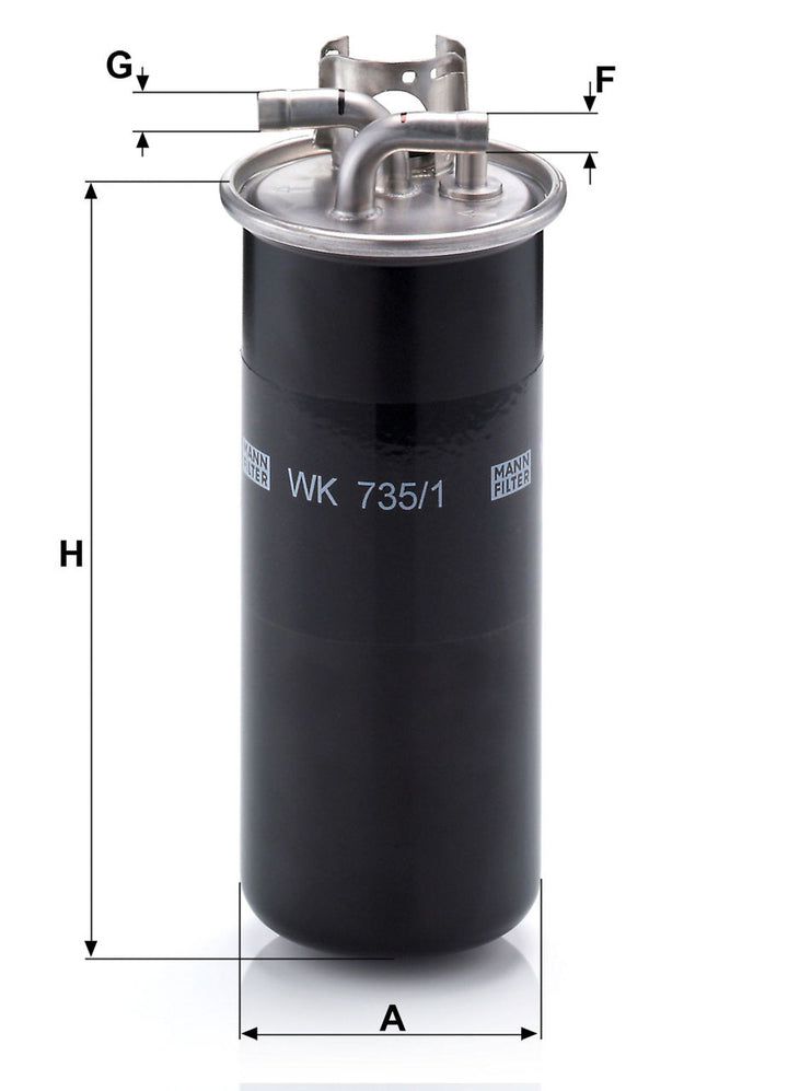 MANN-FILTER WK 735/1 Yakıt Filtresi | Audi A6