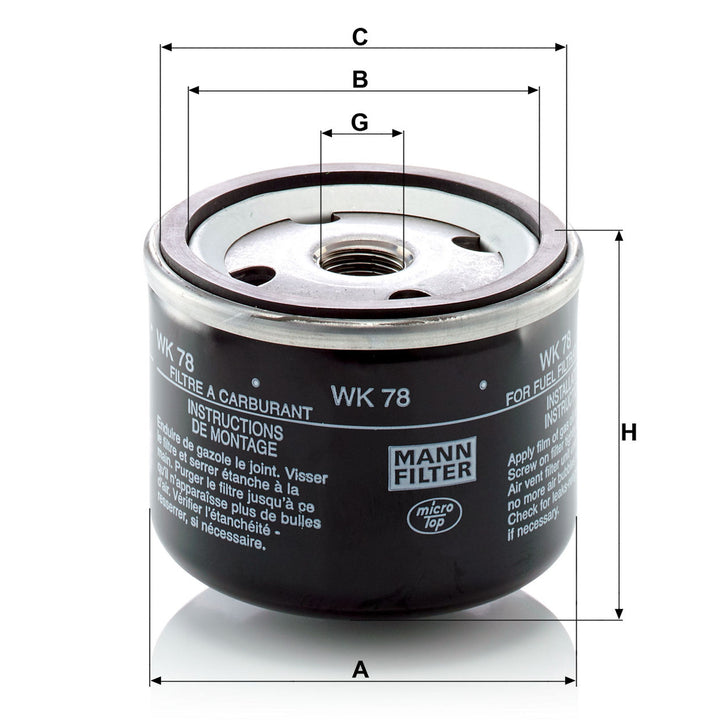 MANN-FILTER WK 78 Yakıt Filtresi