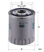 MANN-FILTER WK 817/3 X Yakıt Filtresi | Mercedes OM-Serie