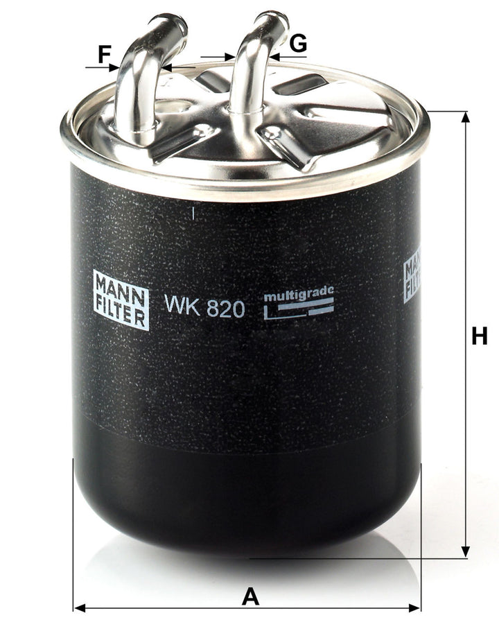MANN-FILTER WK 820 Yakıt Filtresi | Mitsubishi Colt VI/Colt CZ