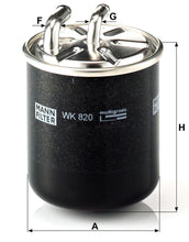 MANN-FILTER WK 820 Yakıt Filtresi | Mitsubishi Colt VI/Colt CZ
