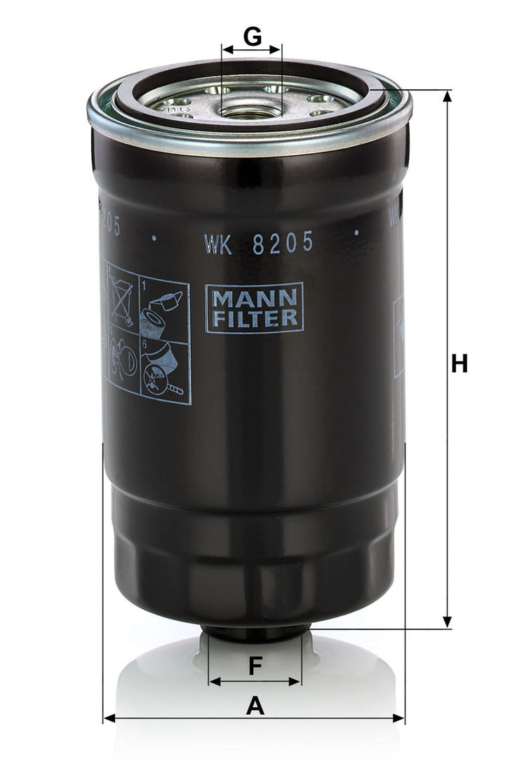 MANN-FILTER WK 8205 Yakıt Filtresi | Hyundai, Kia