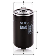 MANN-FILTER WK 824/3 Yakıt Filtresi | Hyundai, Kia