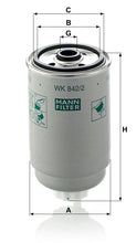 MANN-FILTER WK 842/2 Yakıt Filtresi | Lancia Dedra, Audi 80