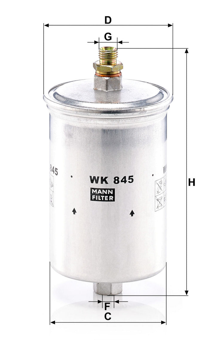 MANN-FILTER WK 845 Yakıt Filtresi | Mercedes E-Klasse