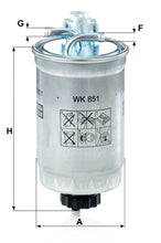 MANN-FILTER WK 851 Yakıt Filtresi | Ford Galaxy I