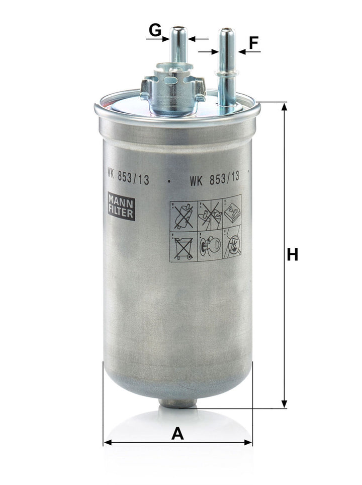 MANN-FILTER WK 853/13 Yakıt Filtresi | Ford