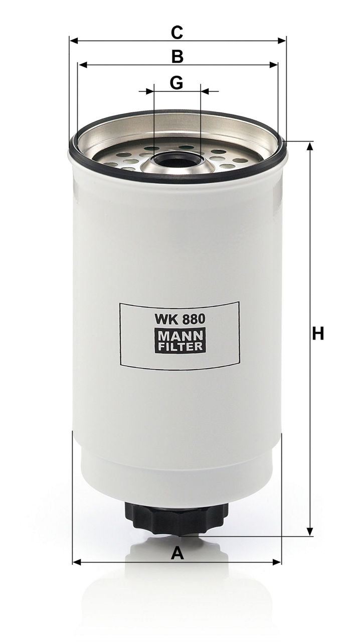 MANN-FILTER WK 880 Yakıt Filtresi | Ford A-Serie