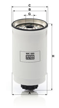 MANN-FILTER WK 880 Yakıt Filtresi | Ford A-Serie