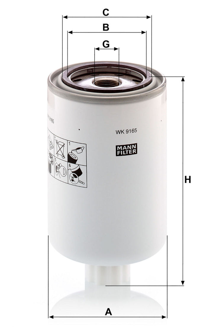 MANN-FILTER WK 9165 x Yakıt Filtresi