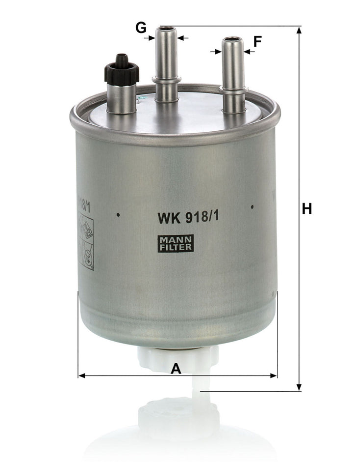 MANN-FILTER WK 918/1 Yakıt Filtresi | Renault