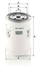 MANN-FILTER WK 940/5 Yakıt Filtresi | Iveco P / PA-Serie