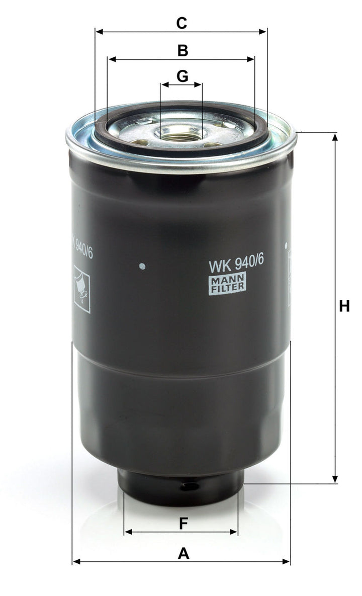 MANN-FILTER WK 940/6 x Yakıt Filtresi | Nissan Almera I