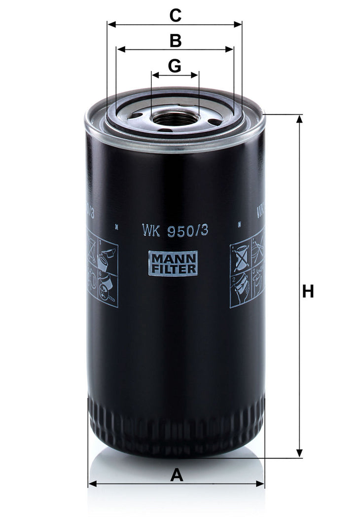 MANN-FILTER WK 950/3 Yakıt Filtresi