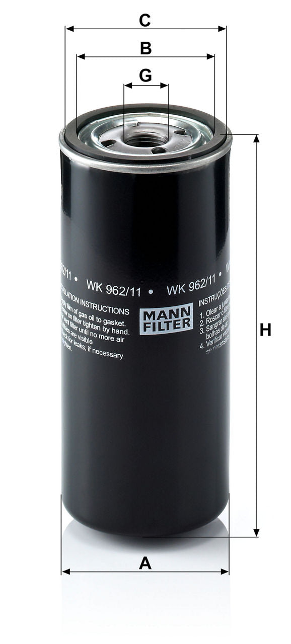 MANN-FILTER WK 962/11 Yakıt Filtresi | Ford L-Serie