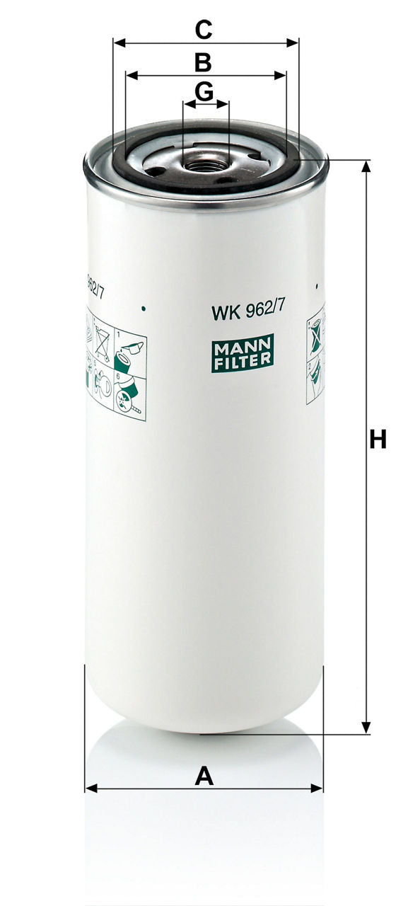 MANN-FILTER WK 962/7 Yakıt Filtresi
