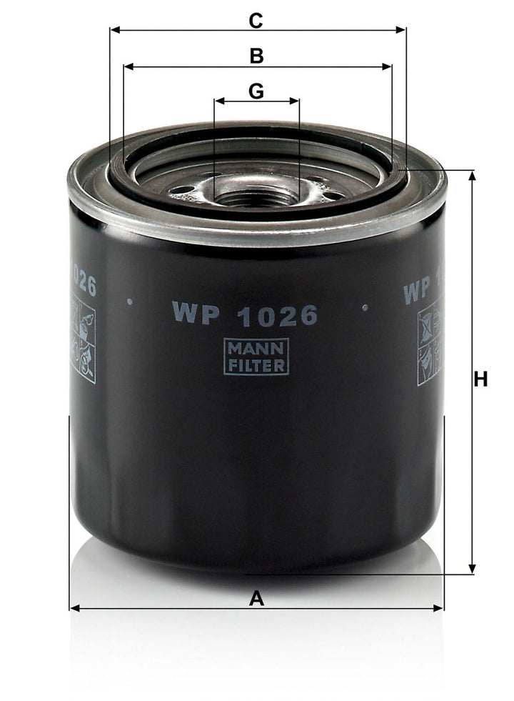 MANN-FILTER W P 1026 Yağ Filtresi | Toyota Avensis I