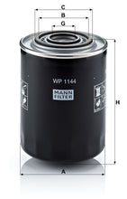 MANN-FILTER WP 1144 Yağ Filtresi | Fiat Argenta