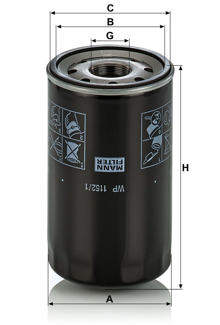 MANN-FILTER WP 1152/1 Yağ Filtresi