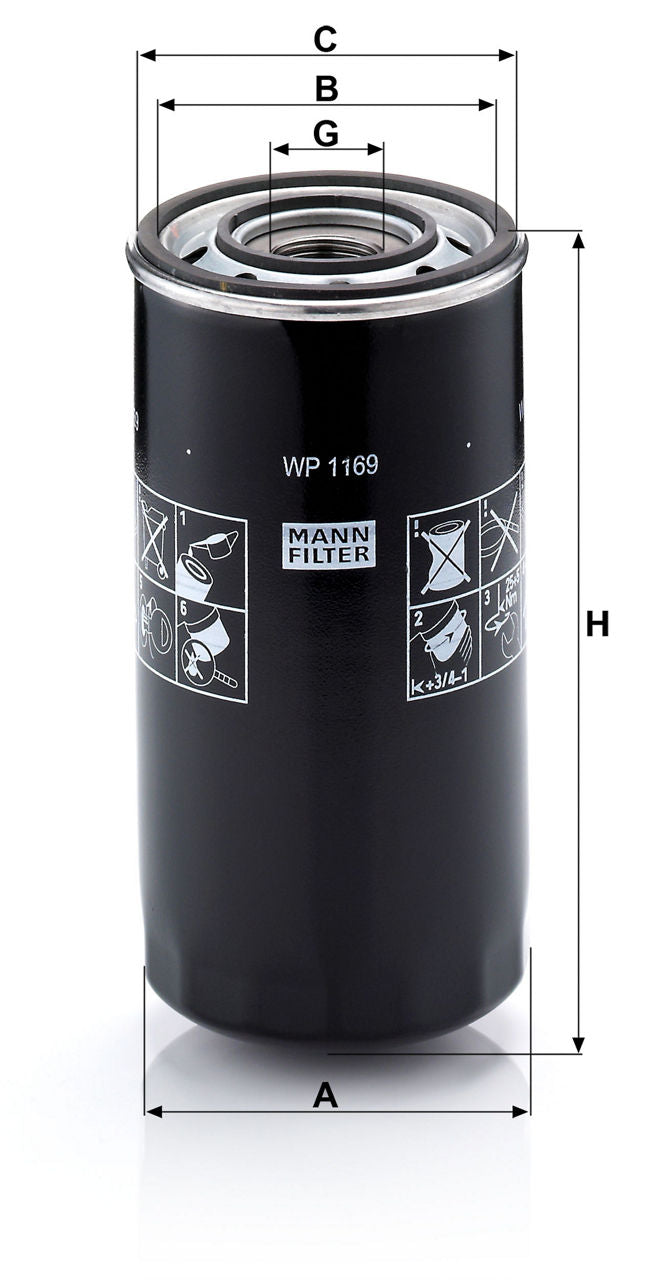 MANN-FILTER W P 1169 Yağ Filtresi | Iveco EuroCargo I
