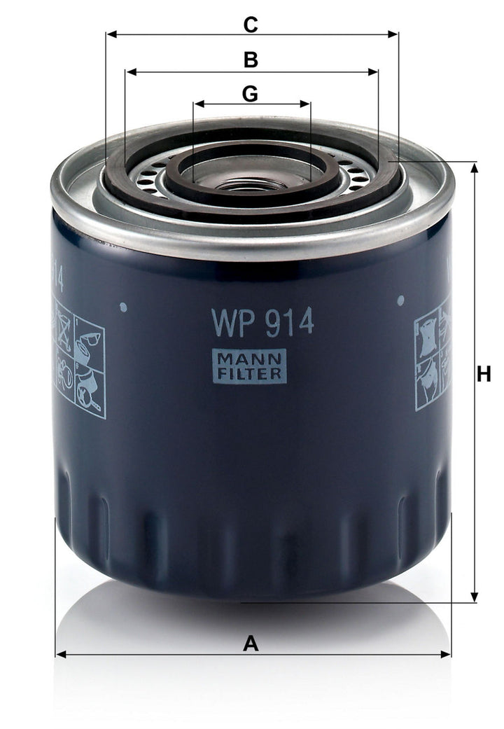 MANN-FILTER W P 914 Yağ Filtresi | Renault Espace III / Gr