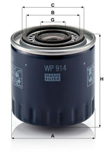 MANN-FILTER W P 914 Yağ Filtresi | Renault Espace III / Gr