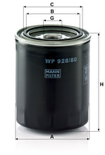 MANN-FILTER W P 928/80 Yağ Filtresi | Toyota 4-Runner, Mazda B-Serie