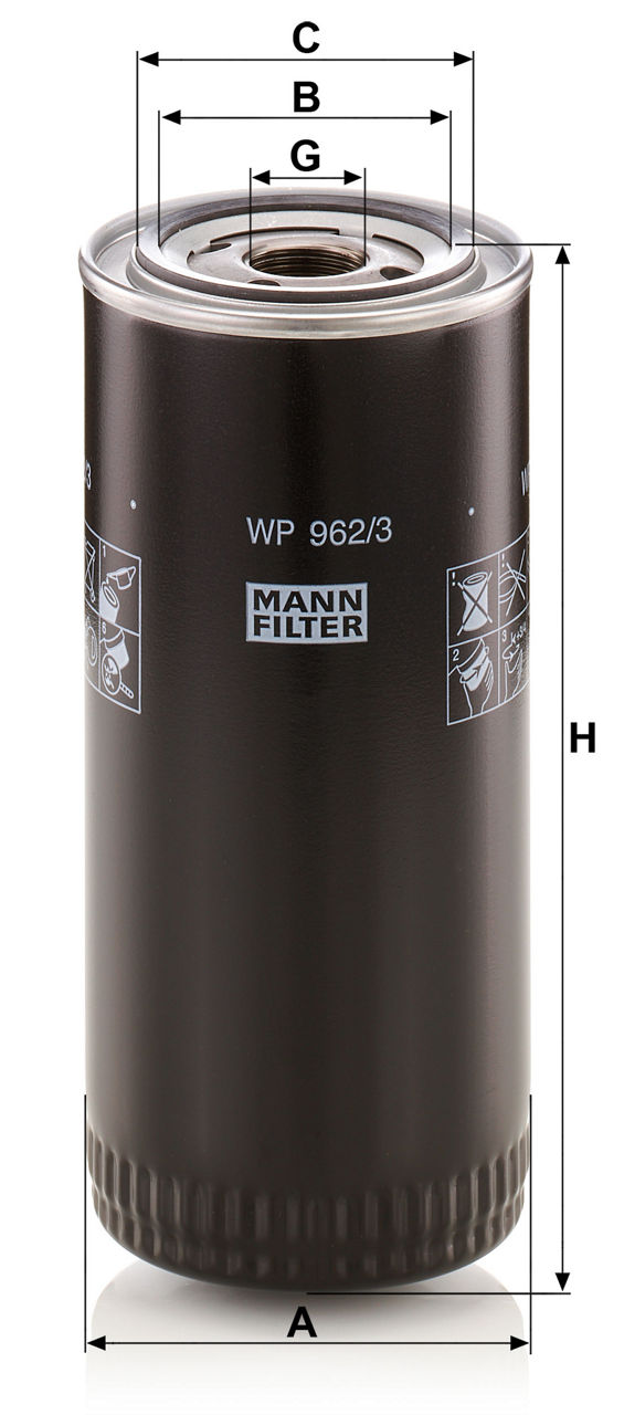 MANN-FILTER W P 962/3 x Yakıt Filtresi