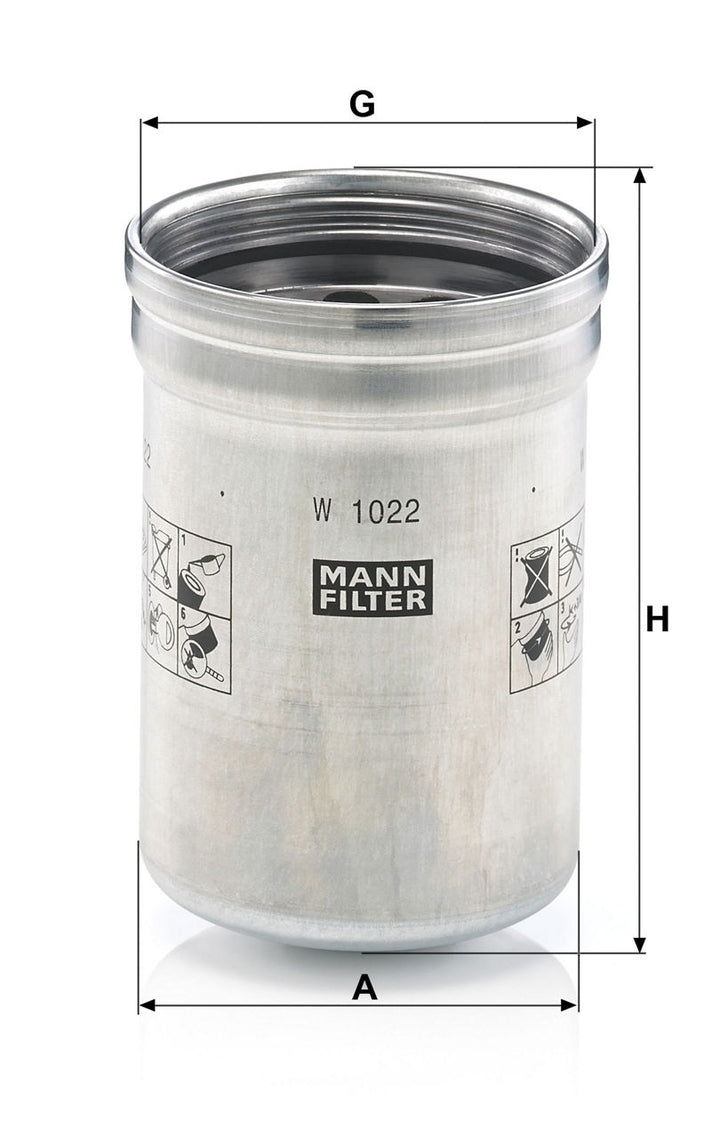 MANN-FILTER W 1022 Yağ Filtresi