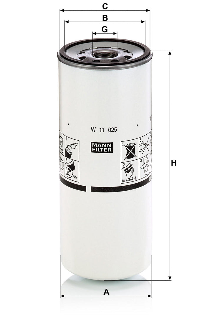 MANN-FILTER W 11 025 Yağ Filtresi