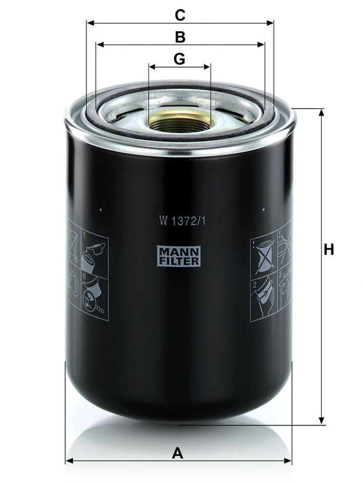 MANN-FILTER W 1372/1 Hidrolik