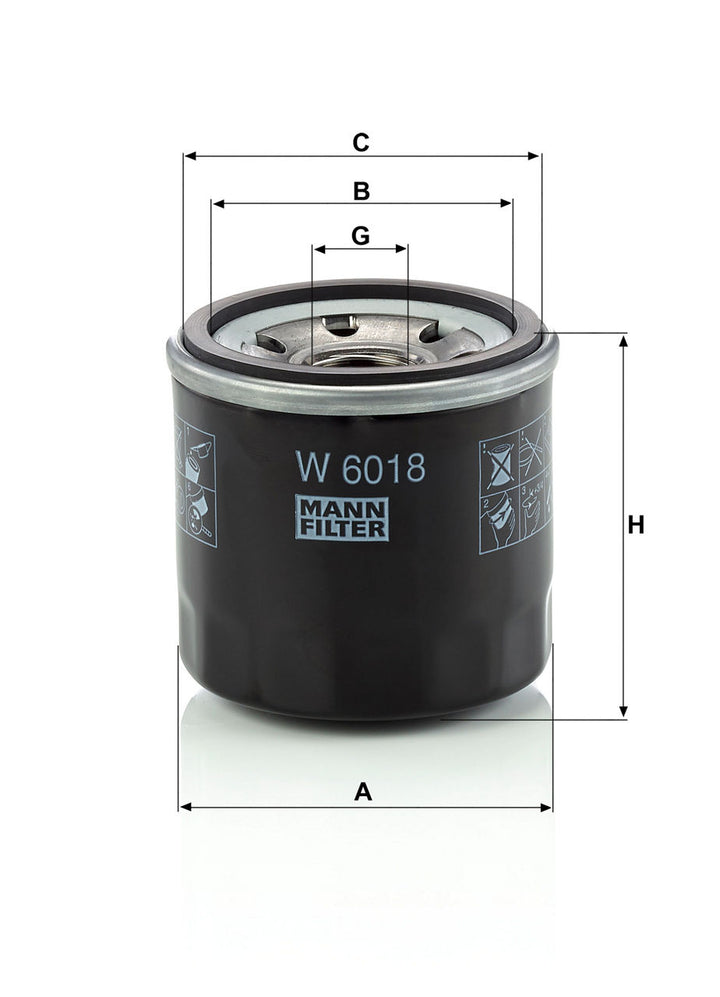 MANN-FILTER W 6018 Yağ Filtresi | Mazda 2
