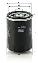 MANN-FILTER W 610/1 Yağ Filtresi | Geely Atlas, Suzuki Baleno, VW Taro