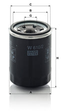 MANN-FILTER W 610/2 Yağ Filtresi | Mazda 626 III, Ford Probe